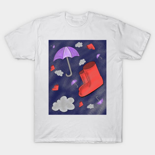 Rainy Days T-Shirt by NatLeBrunDesigns